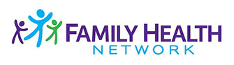 The image shows a logo with text that reads Family Health Network and includes an illustration of people and a stylized network symbol, suggesting a connection between healthcare services and a network.
